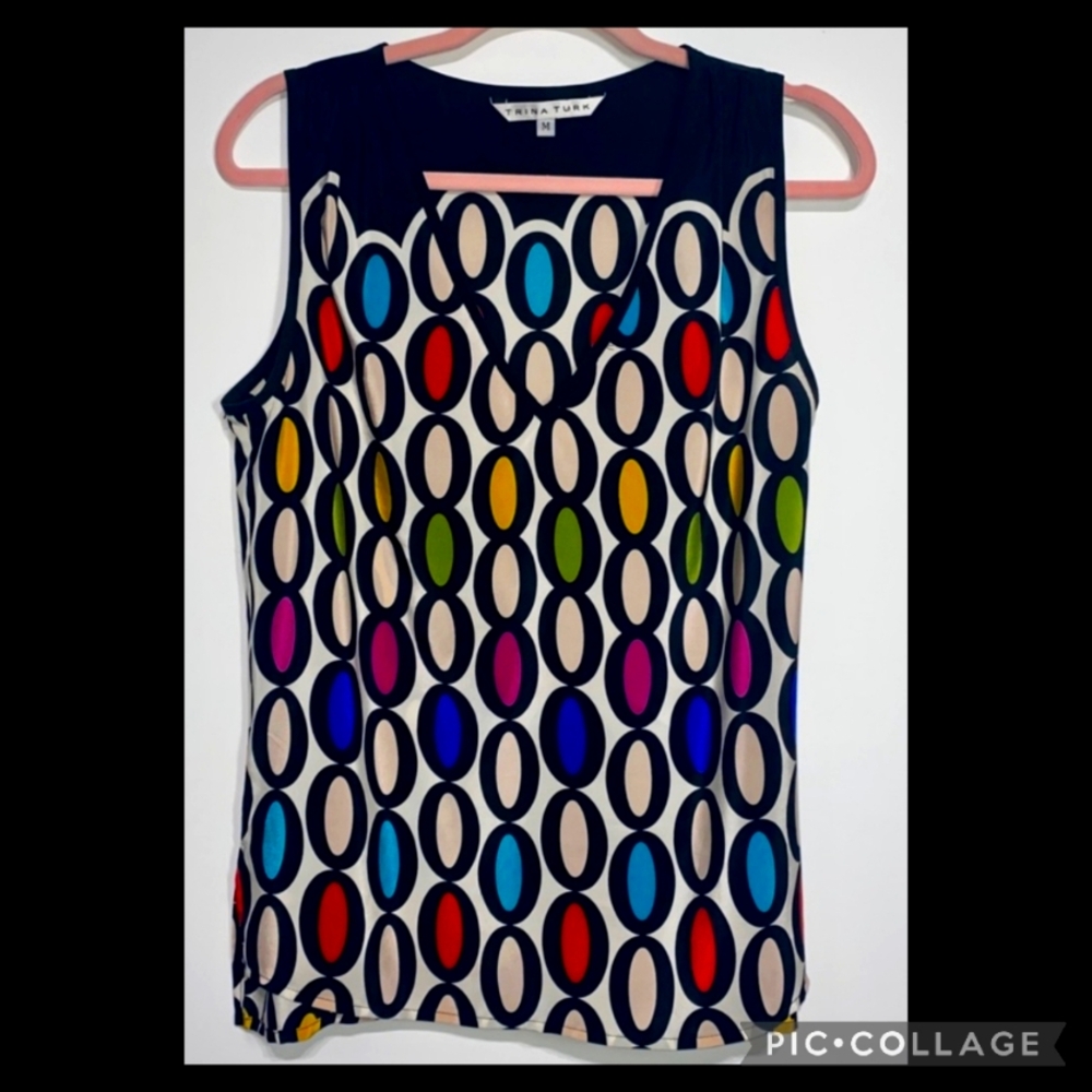 Trina Turk Sleeveless Silk Top